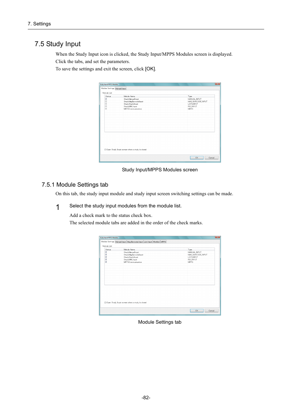 5 study input, 1 module settings tab | Canon CR-1 MARK II User Manual | Page 90 / 138