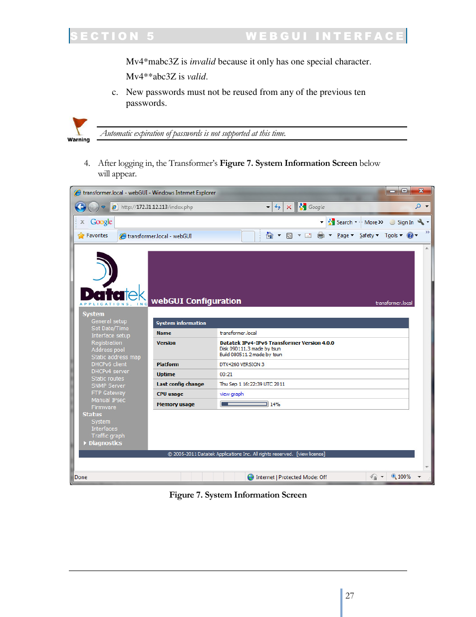 Datatek IPv6 Transformer User Manual User Manual | Page 27 / 92