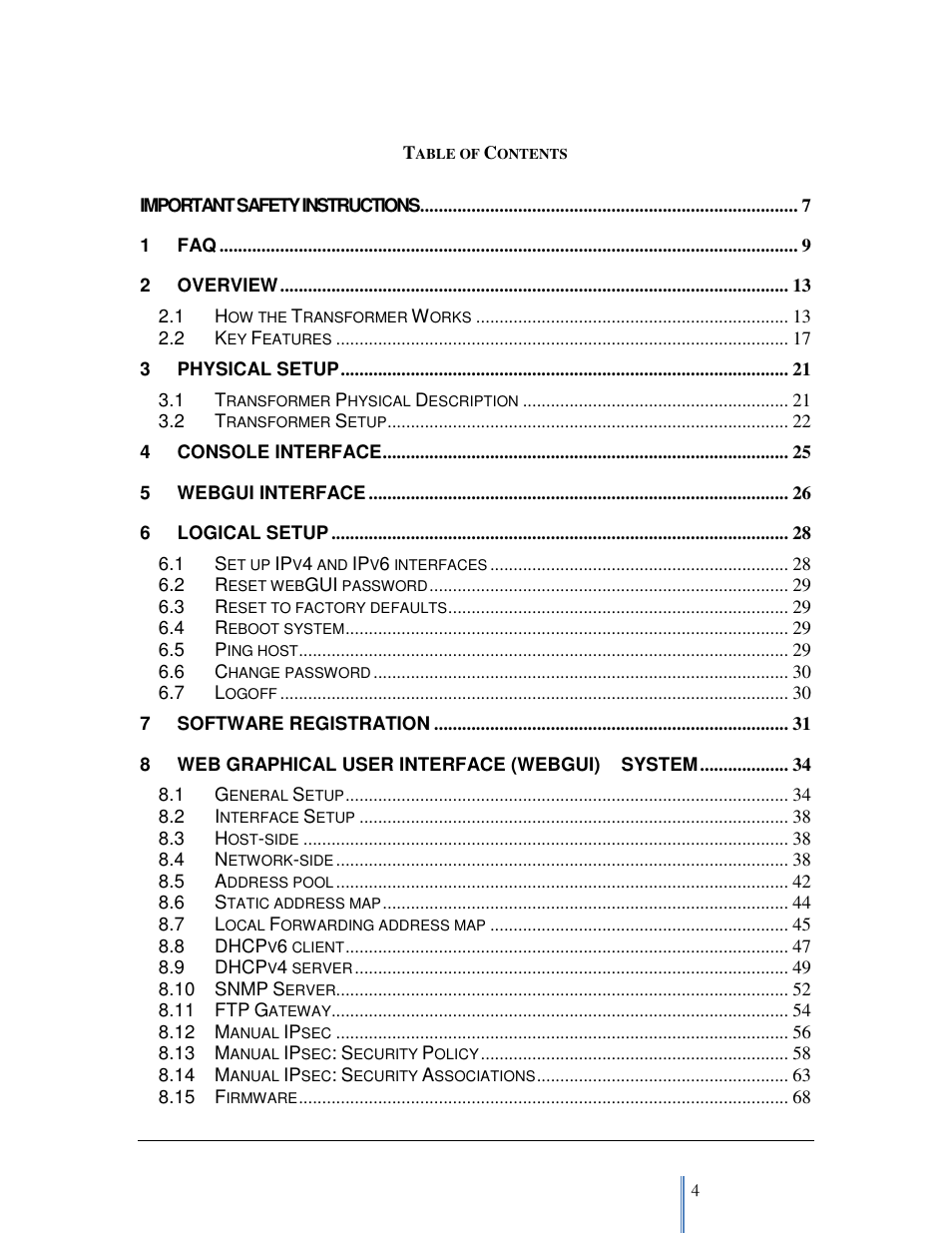 Datatek IPv6 Transformer User Manual User Manual | Page 4 / 92