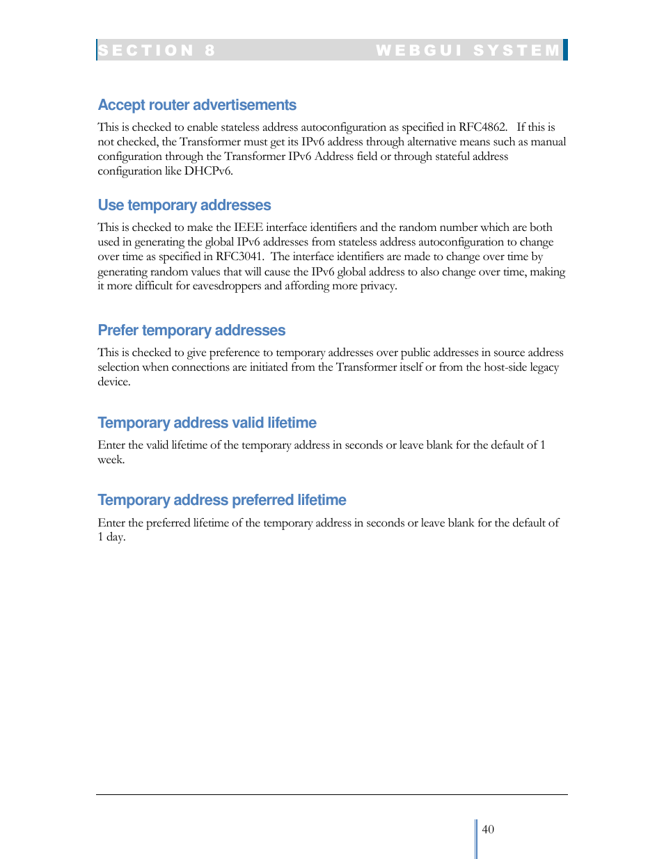 Datatek IPv6 Transformer User Manual User Manual | Page 40 / 92