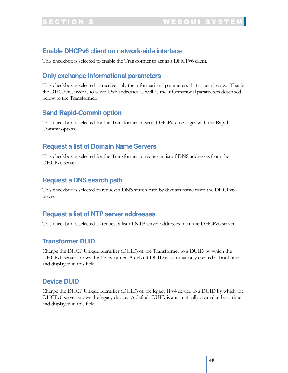 Datatek IPv6 Transformer User Manual User Manual | Page 48 / 92