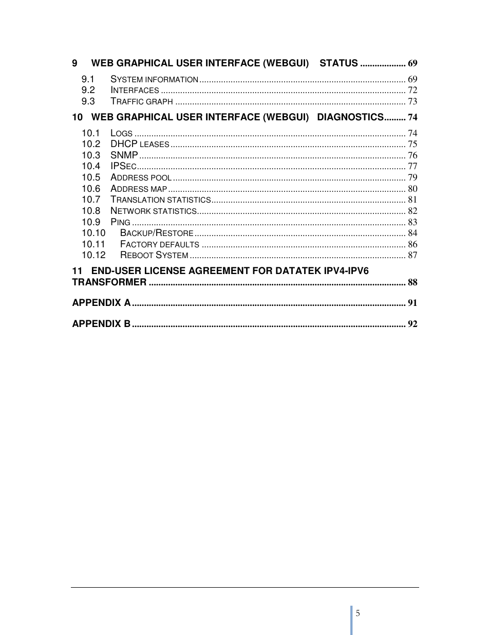 Datatek IPv6 Transformer User Manual User Manual | Page 5 / 92