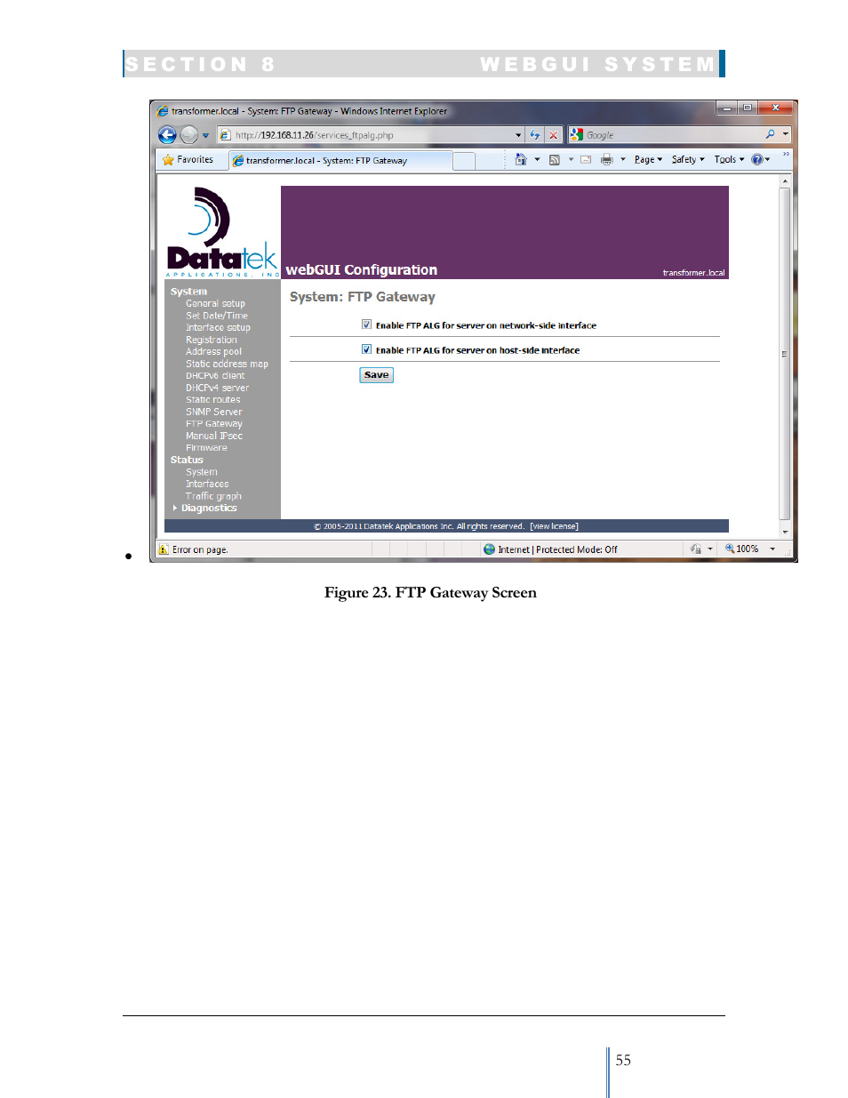 Datatek IPv6 Transformer User Manual User Manual | Page 55 / 92