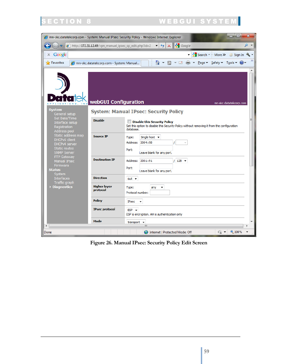 Datatek IPv6 Transformer User Manual User Manual | Page 59 / 92