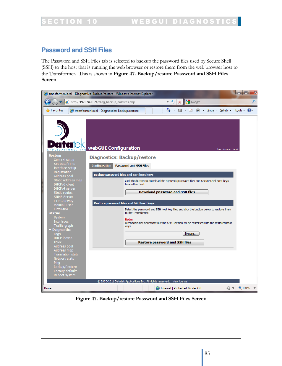 Datatek IPv6 Transformer User Manual User Manual | Page 85 / 92