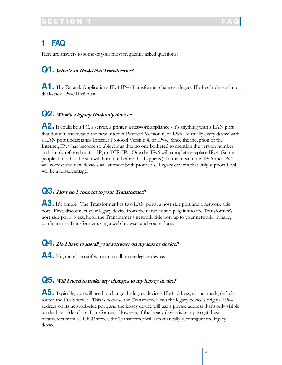 Datatek IPv6 Transformer User Manual User Manual | Page 9 / 92
