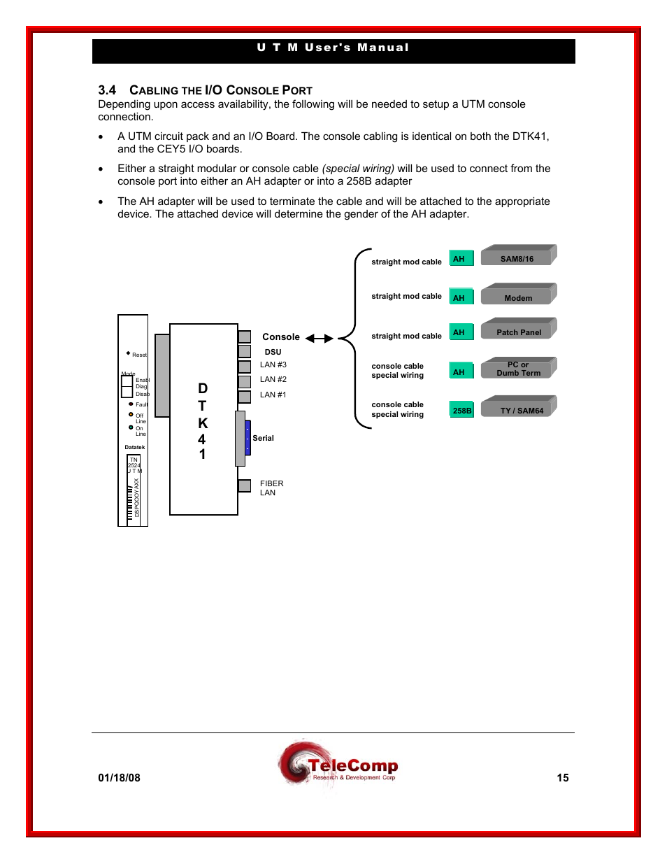 D t k 4 1, I/o c | Datatek UTM User Manual | Page 15 / 60
