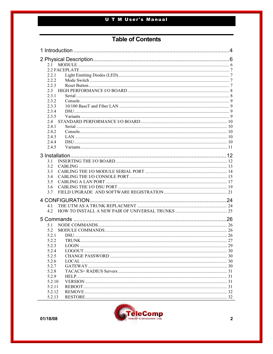Datatek UTM User Manual | Page 2 / 60
