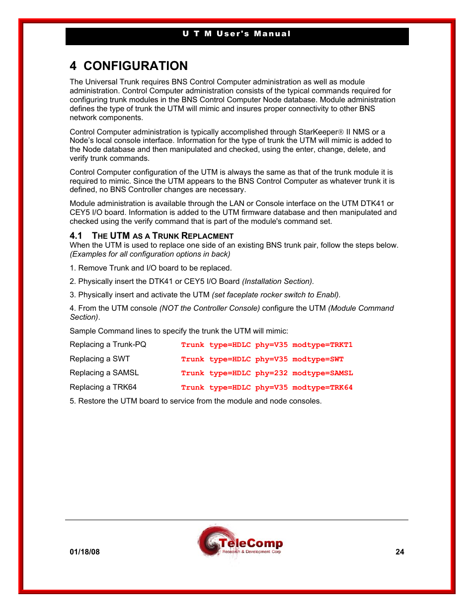 4 configuration | Datatek UTM User Manual | Page 24 / 60