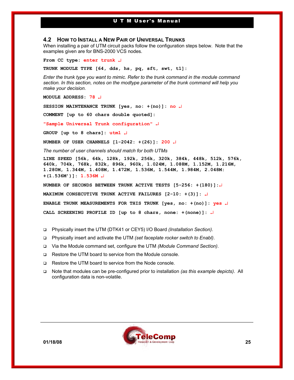 Datatek UTM User Manual | Page 25 / 60