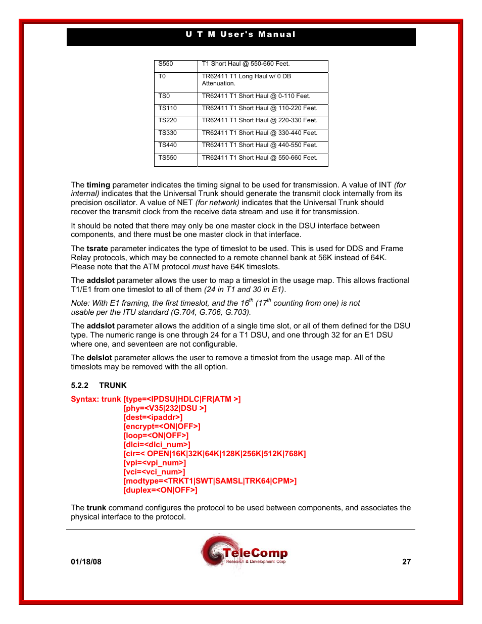 Datatek UTM User Manual | Page 27 / 60