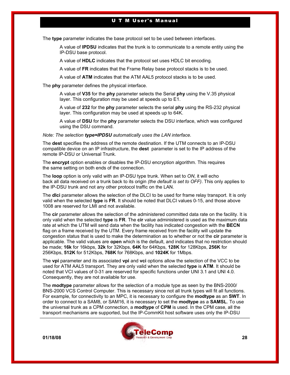 Datatek UTM User Manual | Page 28 / 60