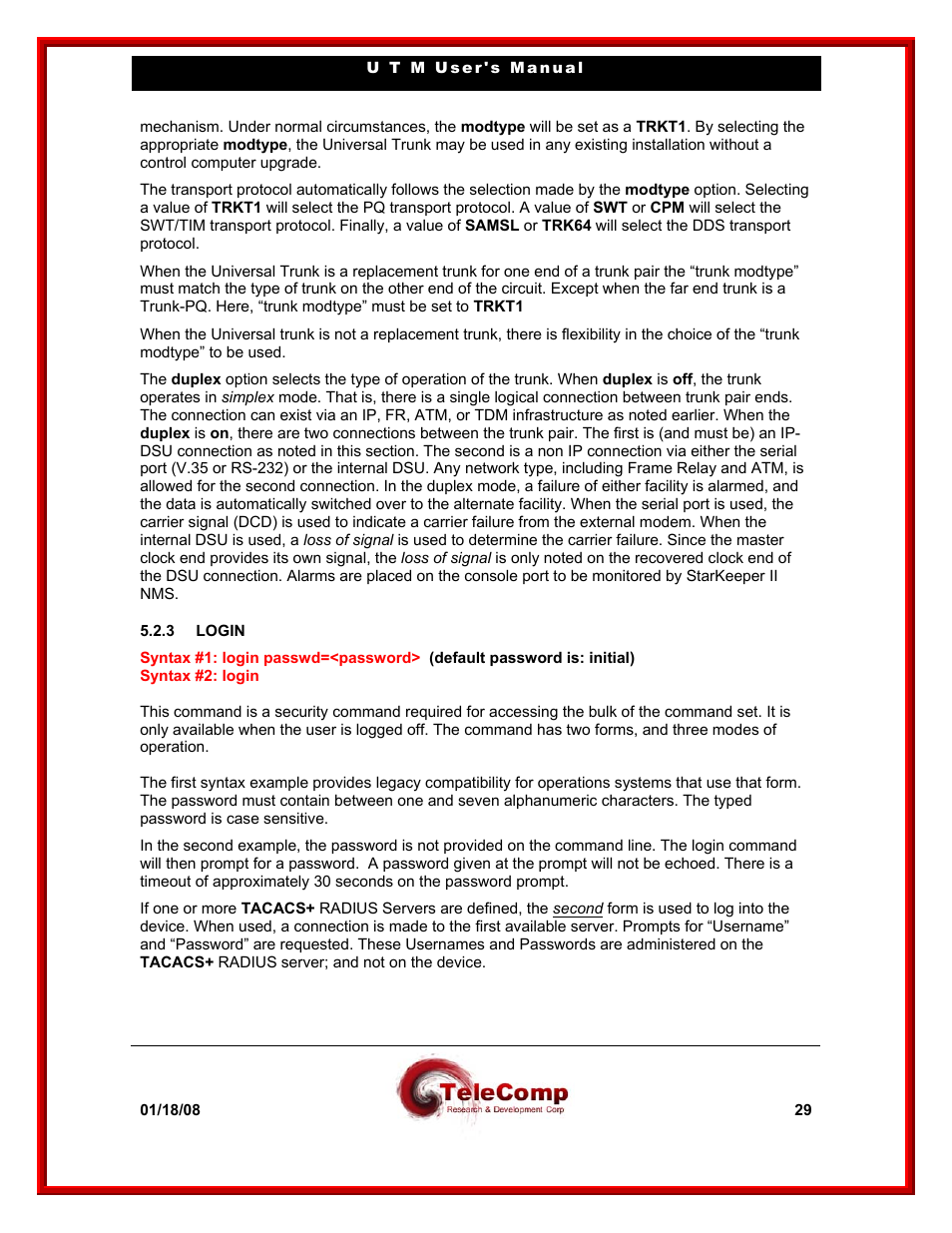 Datatek UTM User Manual | Page 29 / 60