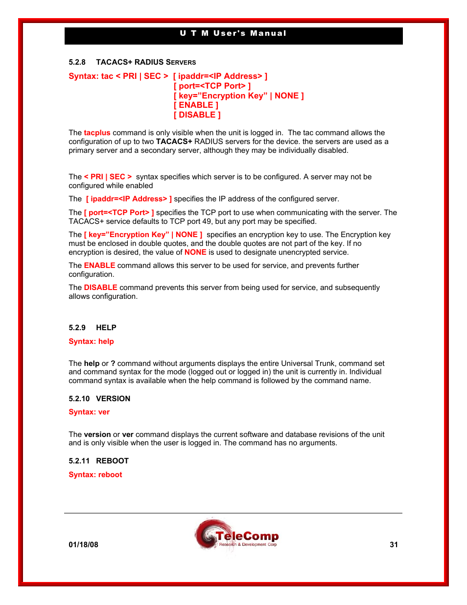 Datatek UTM User Manual | Page 31 / 60