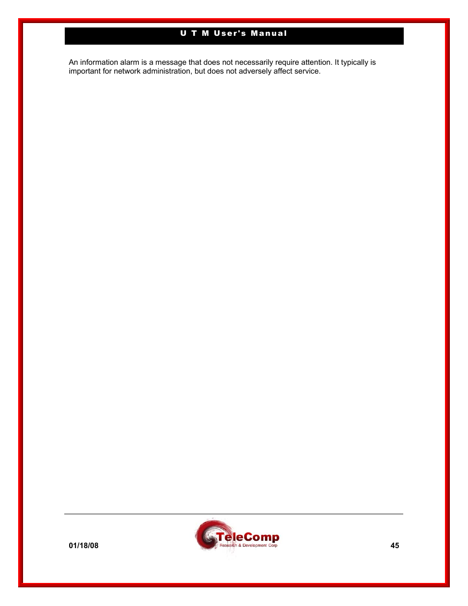 Datatek UTM User Manual | Page 45 / 60