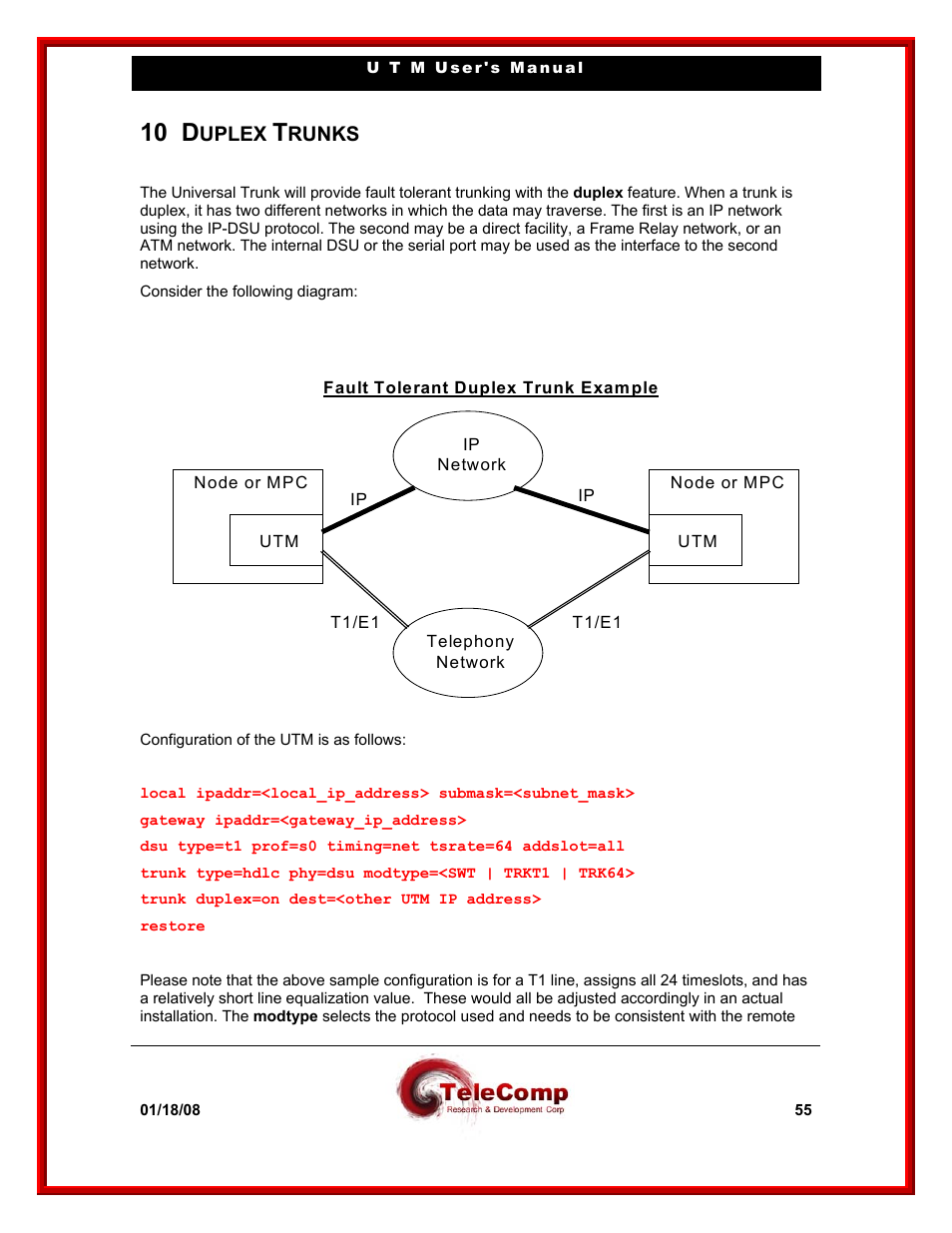 10 d | Datatek UTM User Manual | Page 55 / 60