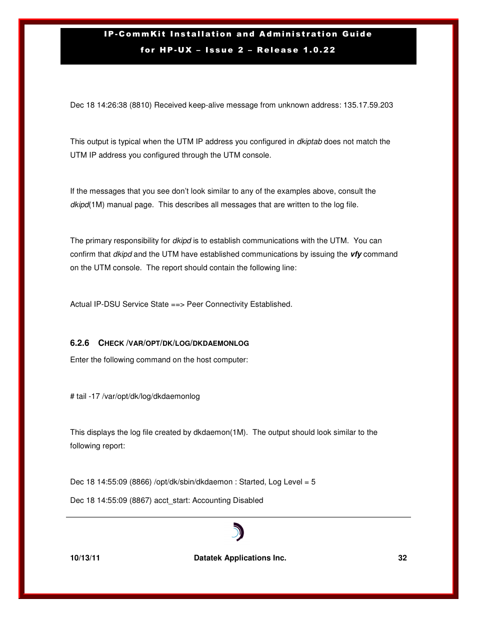 Datatek HP-UX 10.20 (32 bit kernel User Manual | Page 32 / 42