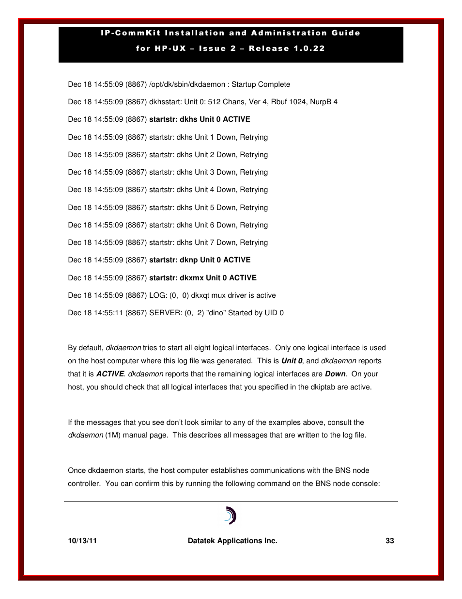 Datatek HP-UX 10.20 (32 bit kernel User Manual | Page 33 / 42