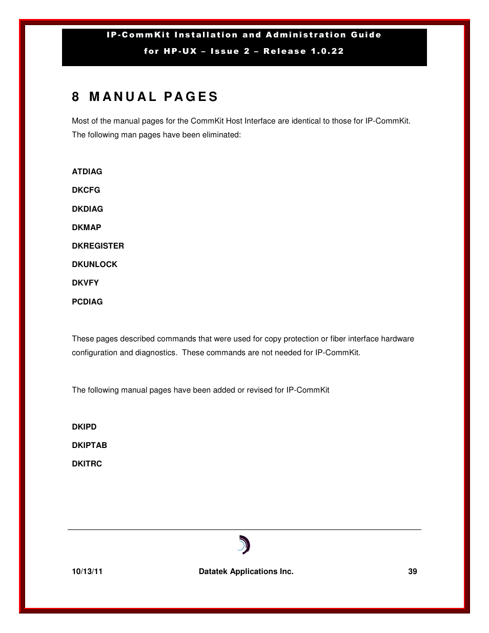 Datatek HP-UX 10.20 (32 bit kernel User Manual | Page 39 / 42