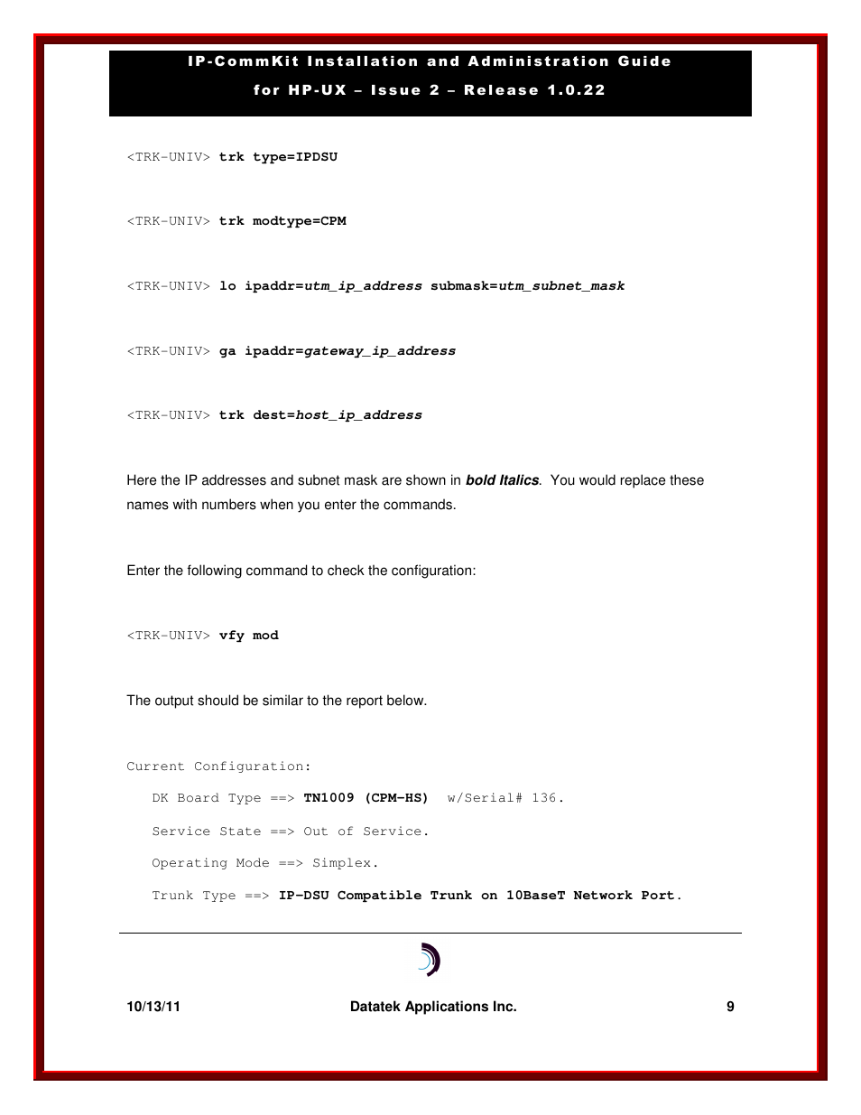 Datatek HP-UX 10.20 (32 bit kernel User Manual | Page 9 / 42