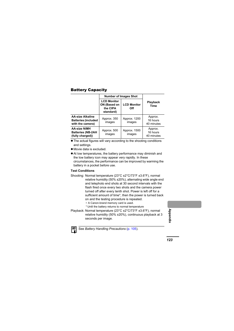 Canon A610 User Manual | Page 125 / 139