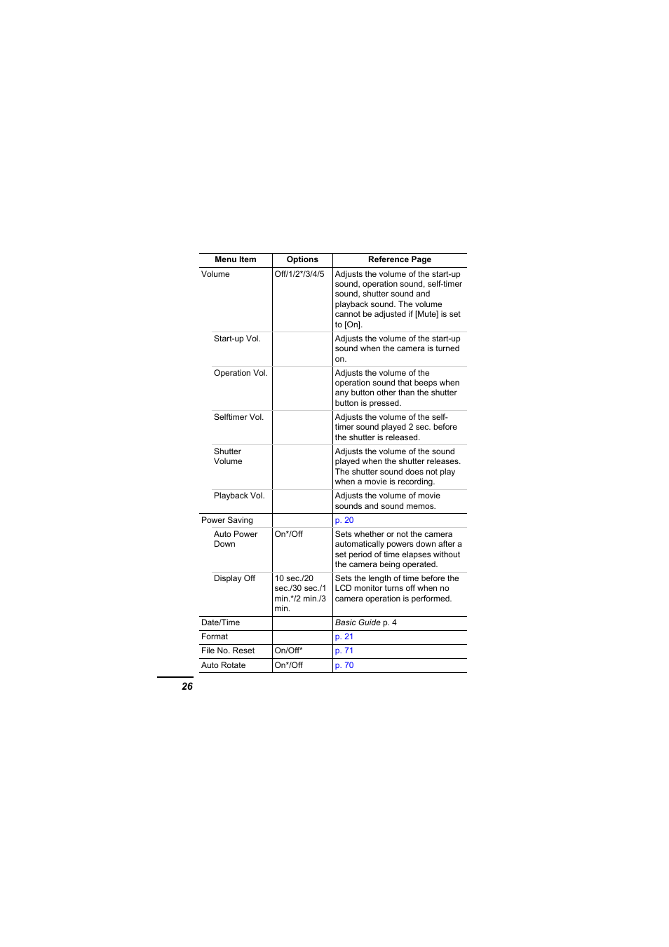 P. 26 | Canon A610 User Manual | Page 28 / 139
