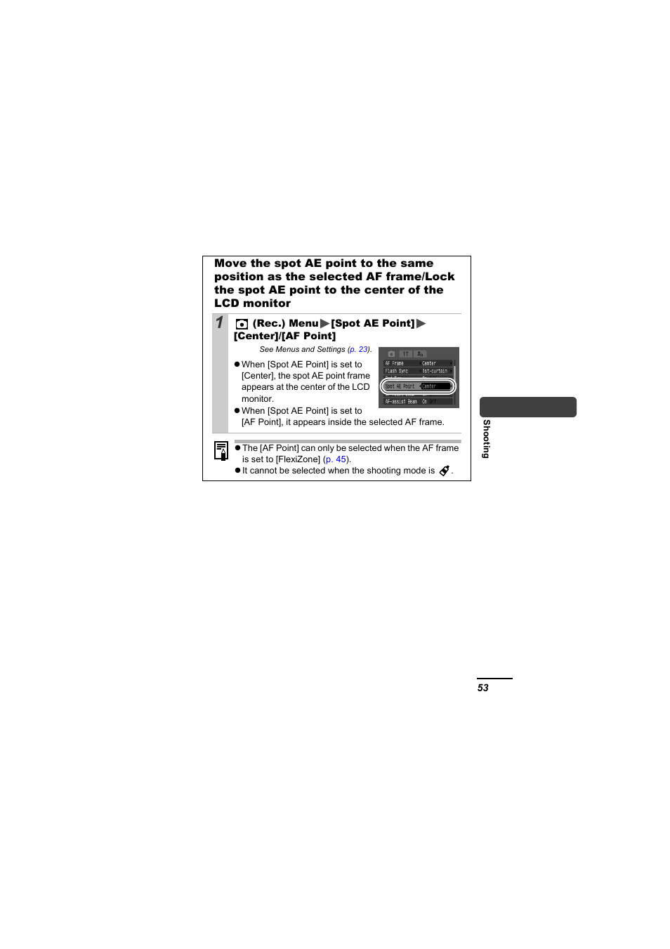 P. 53, Point | Canon A610 User Manual | Page 55 / 139