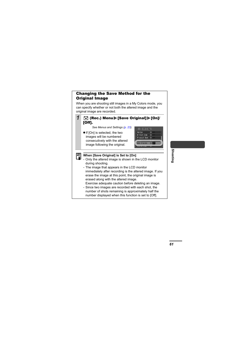 P. 61 | Canon A610 User Manual | Page 63 / 139