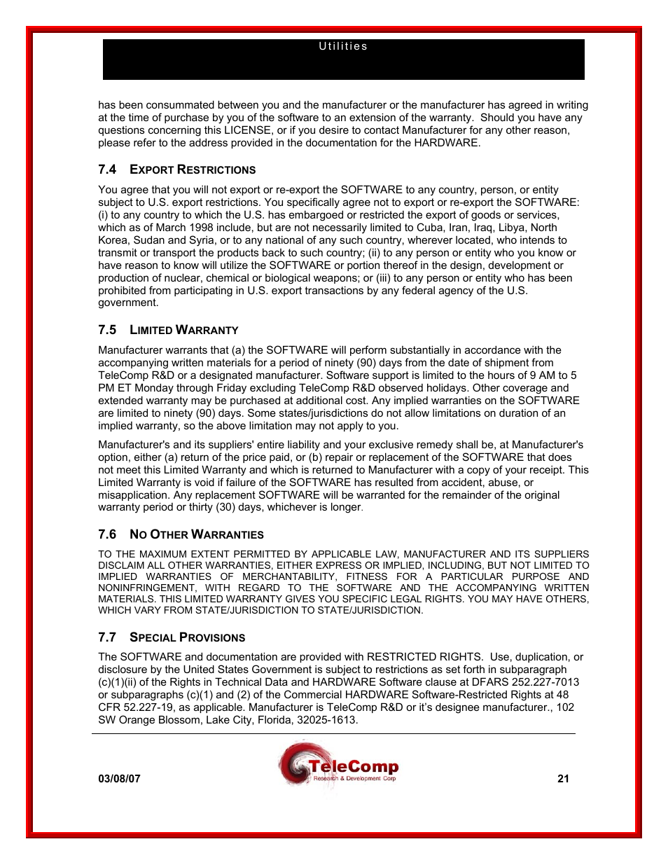 Datatek Upgrade/Backup/Reload User Manual | Page 21 / 22