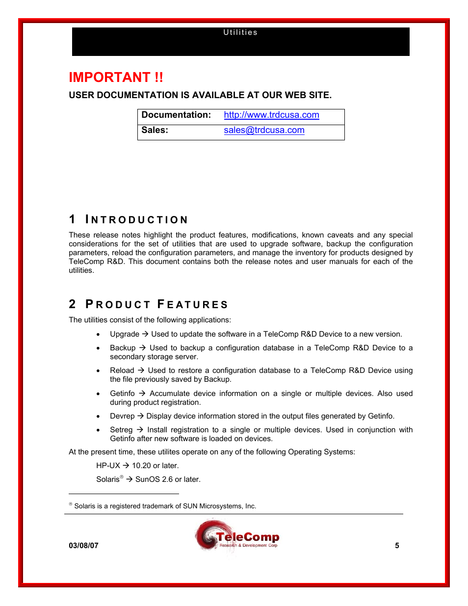 Important | Datatek Upgrade/Backup/Reload User Manual | Page 5 / 22