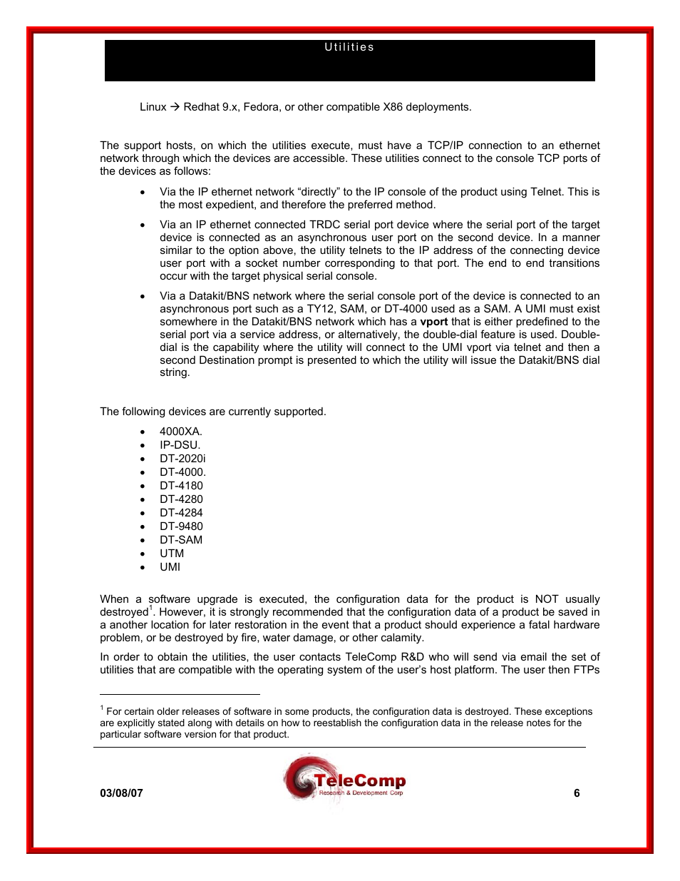 Datatek Upgrade/Backup/Reload User Manual | Page 6 / 22