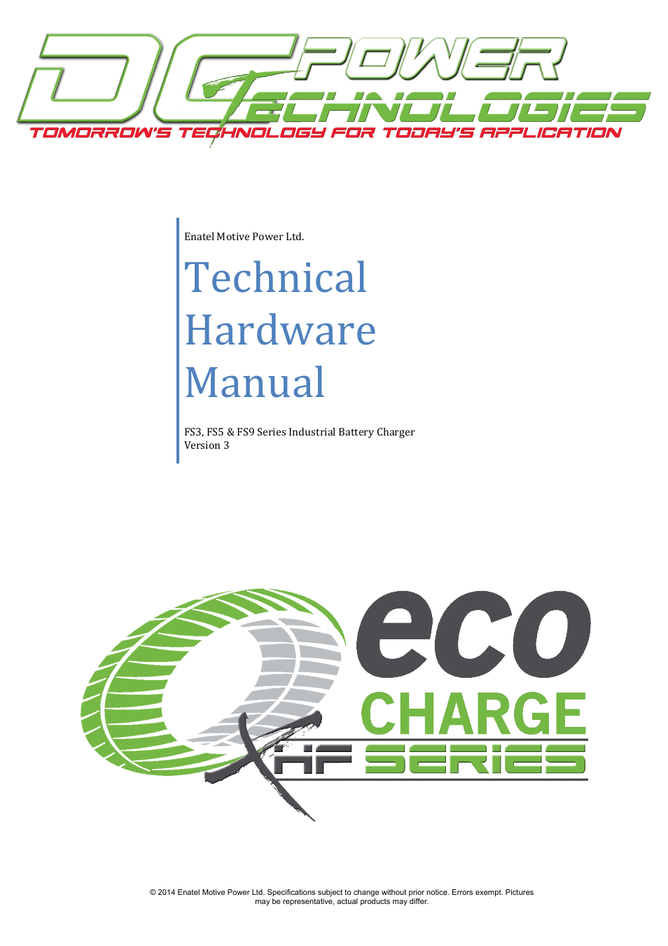 DC Power Technologies FS3 Version 3 - Technical Hardware Manual User Manual | 60 pages