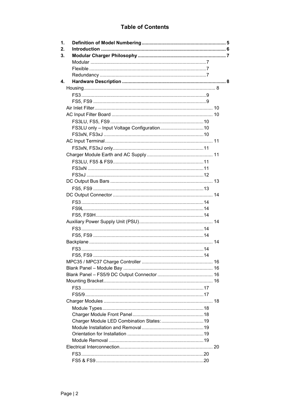 DC Power Technologies FS3 Version 3 - Technical Hardware Manual User Manual | Page 3 / 60
