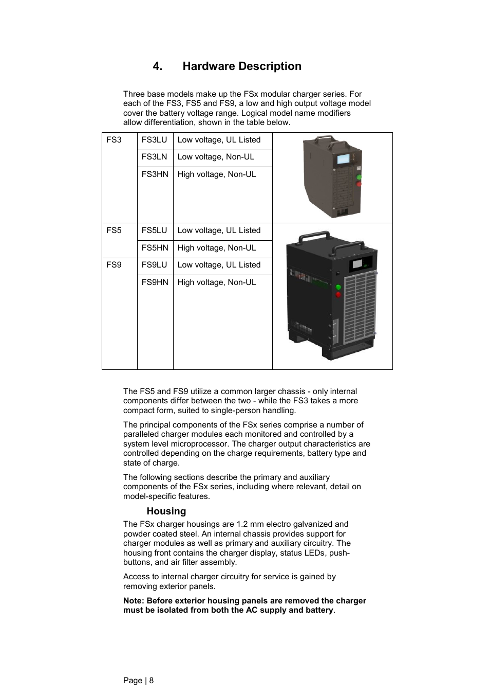Hardware description, Housing | DC Power Technologies FS3 Version 3 - Technical Hardware Manual User Manual | Page 9 / 60