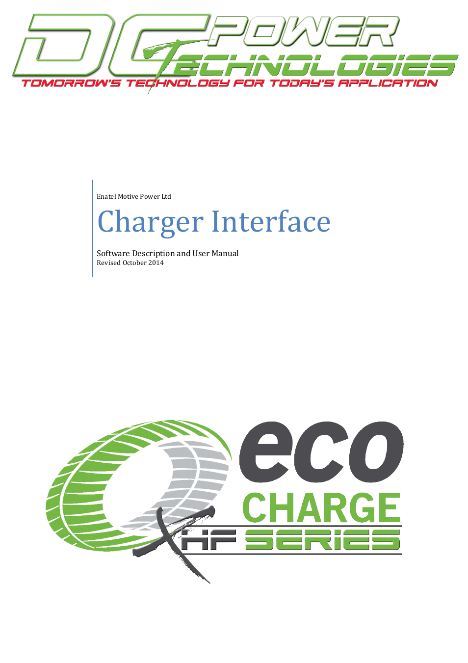 DC Power Technologies Charger Interface Software Manual User Manual | 50 pages