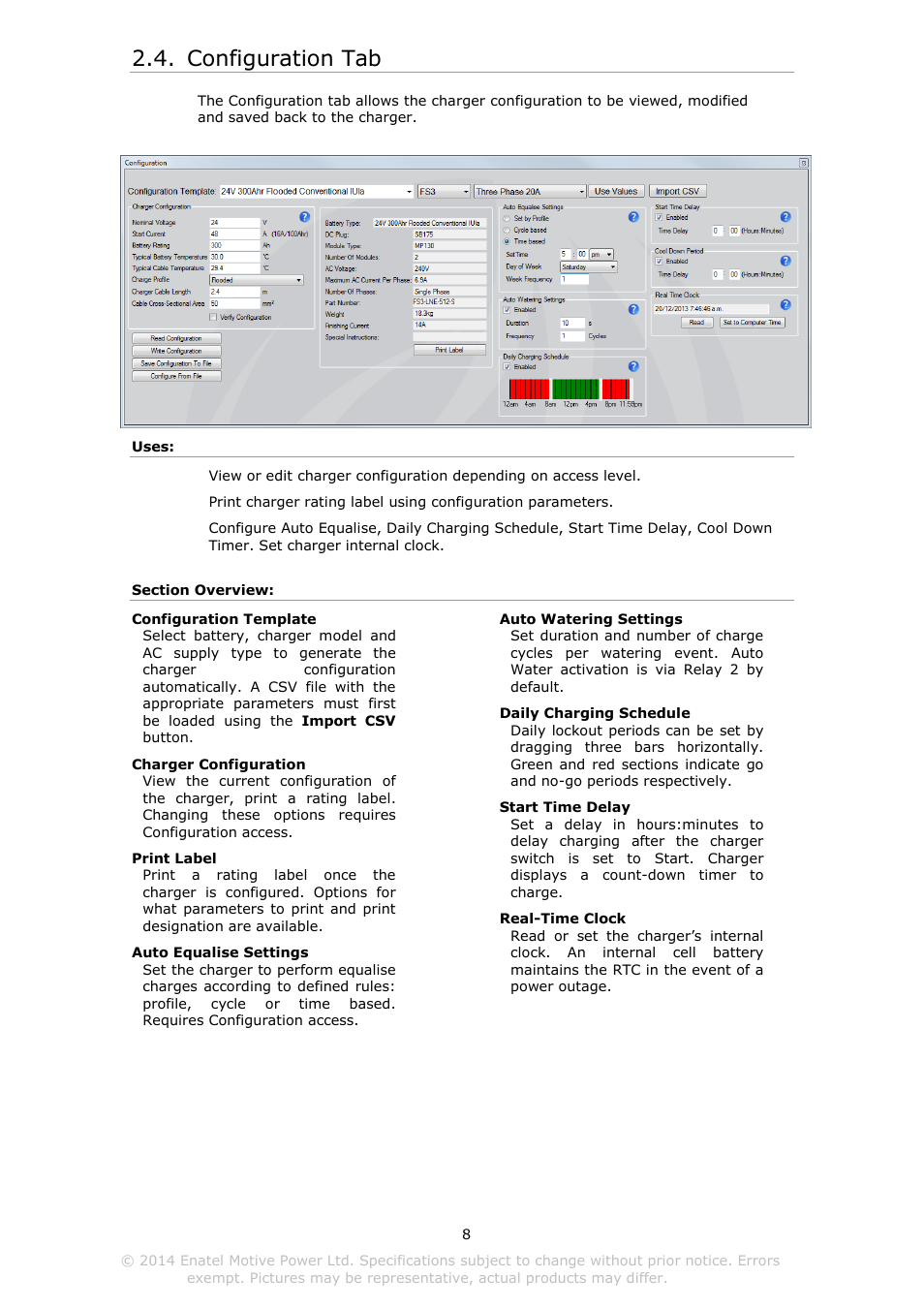 Onfiguration, Configuration tab | DC Power Technologies Charger Interface Software Manual User Manual | Page 9 / 50