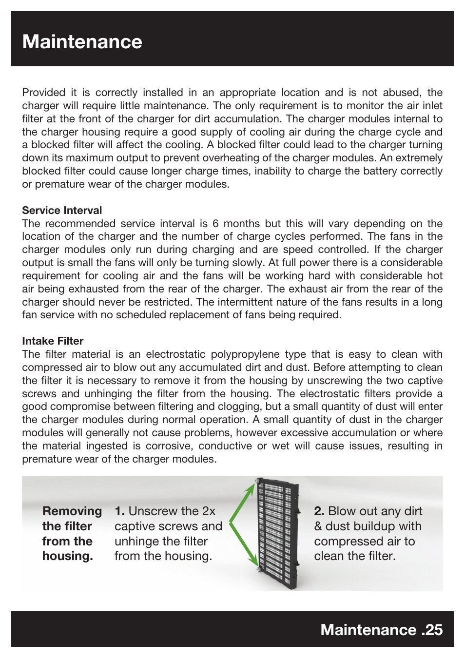 Maintenance, Maintenance .25 | DC Power Technologies FS3 - Owners Manual User Manual | Page 25 / 29