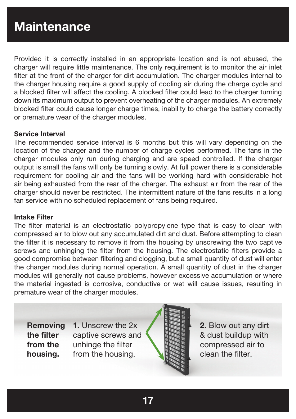 Maintenance | DC Power Technologies FS5 - Owners Manual User Manual | Page 17 / 25