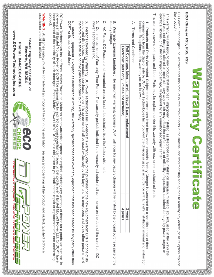 DC Power Technologies FS5 - Owners Manual User Manual | Page 21 / 25