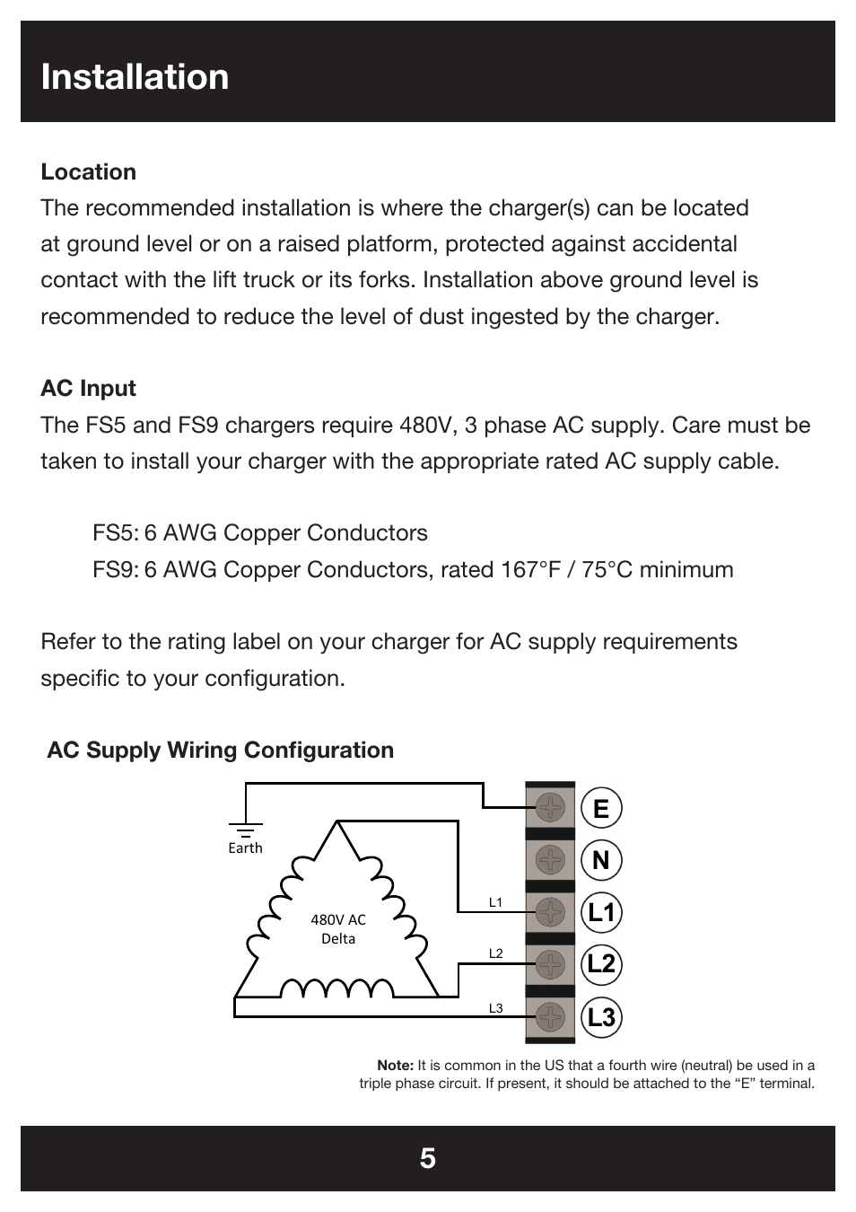 Installation, En l1 l2 l3 | DC Power Technologies FS5 - Owners Manual User Manual | Page 5 / 25