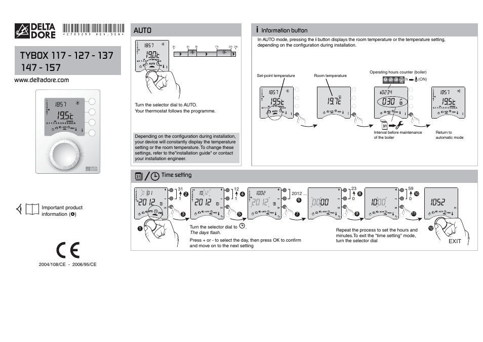 Delta Dore 147 TYBOX User Manual | 4 pages