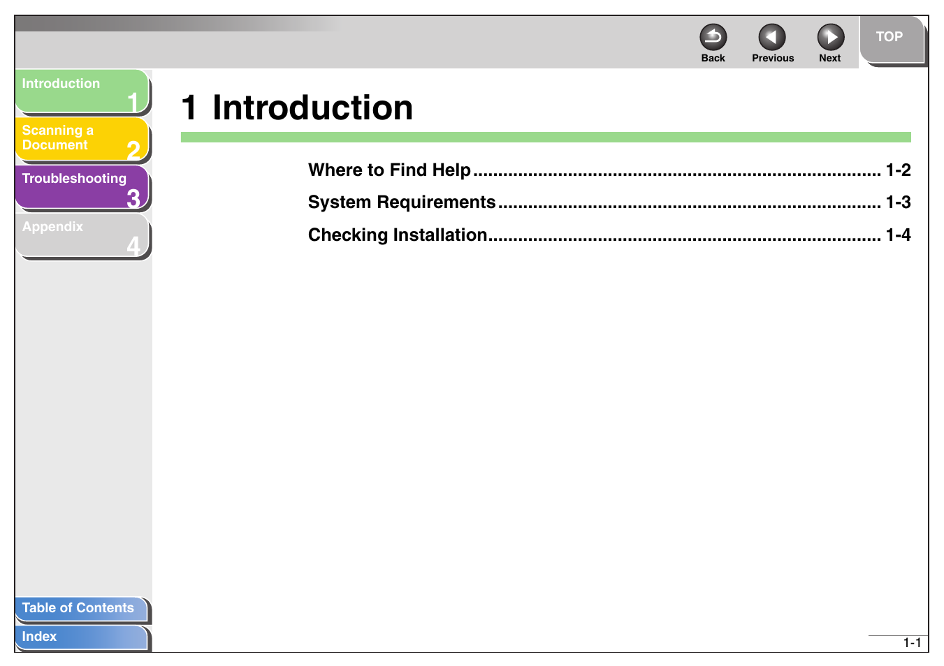 1 introduction, Introduction, 1 introduction -1 | Next | Canon MF4200 User Manual | Page 11 / 80