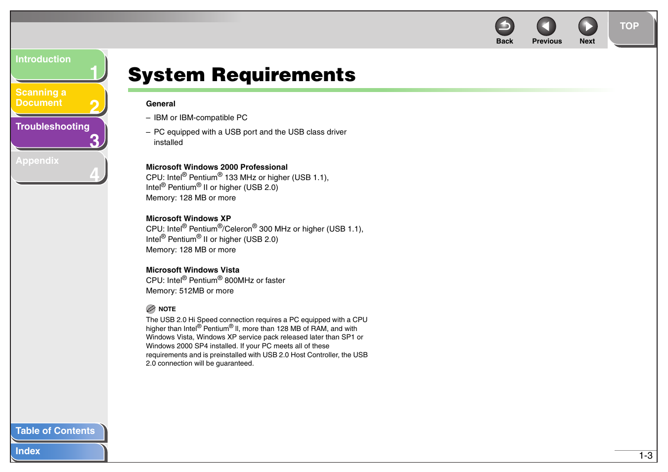 System requirements, System requirements -3, Next | Canon MF4200 User Manual | Page 13 / 80