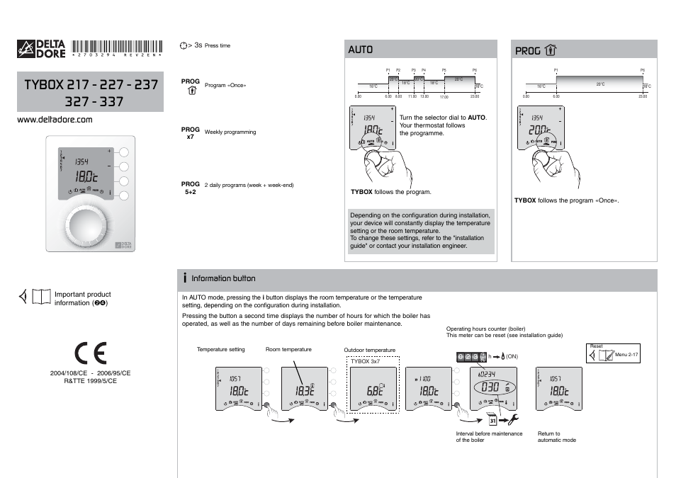 Delta Dore 237 TYBOX User Manual | 4 pages