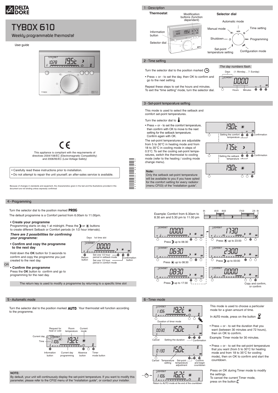 Delta Dore 610 TYBOX User Manual | 2 pages