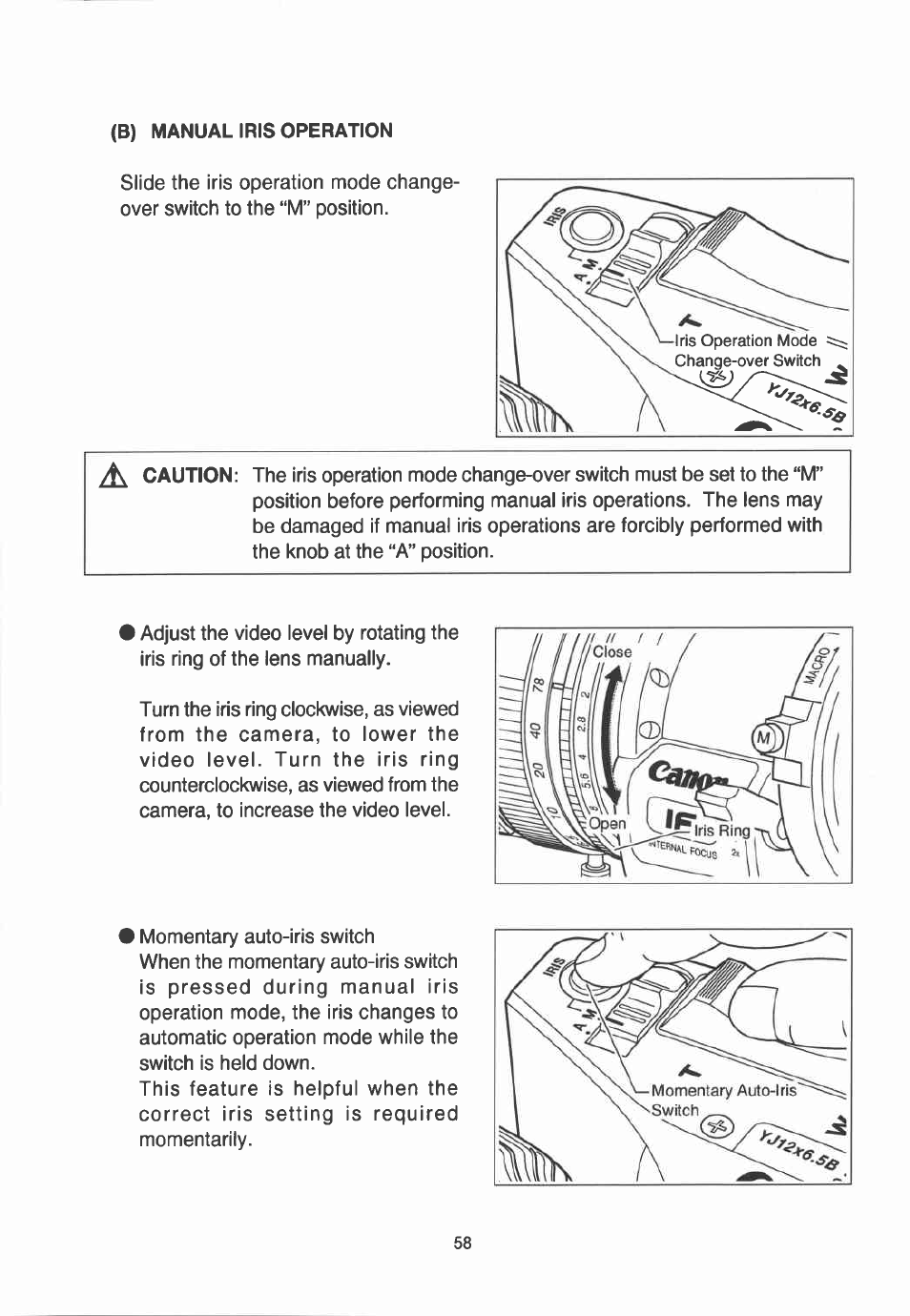 Canon YJ12X6.5B IRS-A User Manual | Page 30 / 46