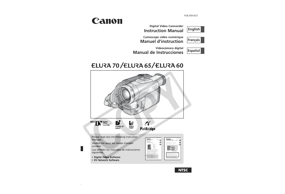 Canon Elura 70 User Manual | 162 pages