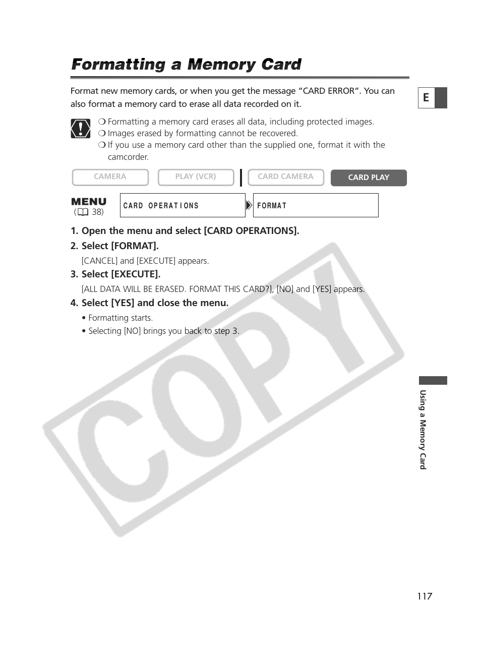 Canon Elura 70 User Manual | Page 117 / 162