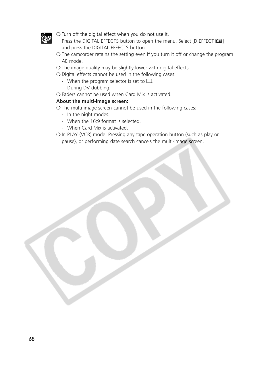 Canon Elura 70 User Manual | Page 68 / 162