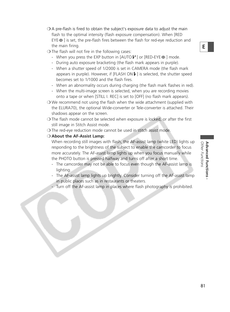 Canon Elura 70 User Manual | Page 81 / 162